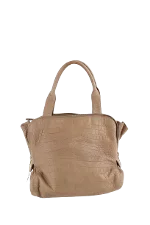 Beige Leather Paule Ka Handbag