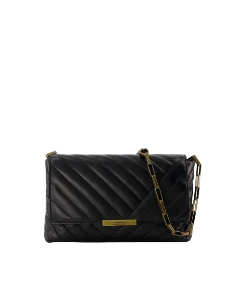 Black Leather Isabel Marant Shoulder Bag