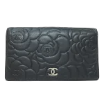 Black Leather Chanel Wallet