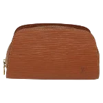 Brown Leather Louis Vuitton Clutch