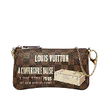 Brown Canvas Louis Vuitton Pochette Homme