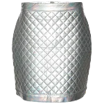 Silver Polyester Balmain Skirt