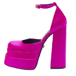 Pink Satin Versace Heels