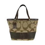 Brown Canvas Coach Tote