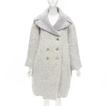 Grey Wool Celine Coat