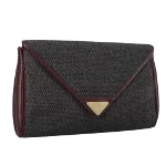 Burgundy Leather Saint Laurent Clutch