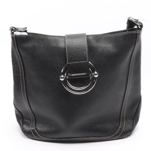 Black Leather Furla Handbag