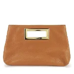 Brown Leather Michael Kors Clutch