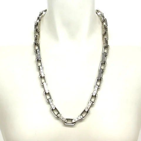 Silver Metal Louis Vuitton Necklace