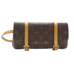 Brown Canvas Louis Vuitton Pochette Marelle