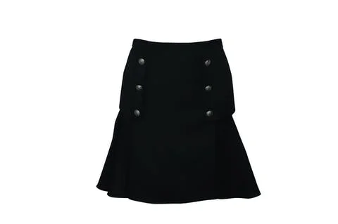 Black Wool Alexander McQueen Skirt