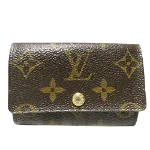 Brown Canvas Louis Vuitton Key Pouch