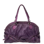 Purple Leather Moschino Handbag