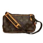 Brown Canvas Louis Vuitton Pochette Marly Bandouliere