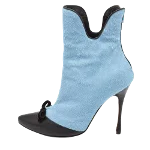 Blue Leather Manolo Blahnik Boots