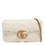 White Leather Gucci Marmont