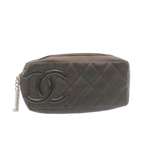 Brown Leather Chanel Pouch