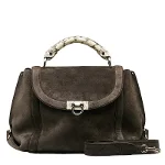 Grey Leather Salvatore Ferragamo Handbag
