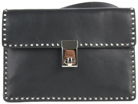 Black Leather Valentino Briefcase