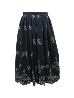 Black Cotton Erdem Skirt