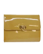 Yellow Fabric Salvatore Ferragamo Pouch