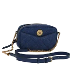 Blue Canvas Versace Crossbody Bag