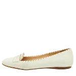 White Leather Bottega Veneta Flats