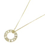 Gold Metal Celine Necklace