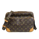 Brown Fabric Louis Vuitton Shoulder Bags