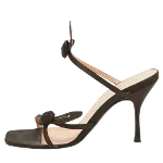 Brown Satin Prada Sandals