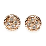 Metallic Rose Gold Louis Vuitton Earrings