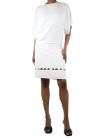 White Acetate Chloé Dress