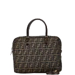 Brown Canvas Fendi Briefcase