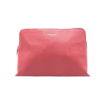 Pink Leather Coach Cosmetic Pouch