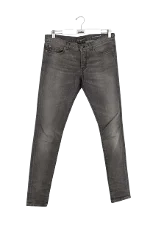 Grey Cotton Yves Saint Laurent Jeans