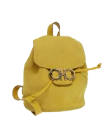 Yellow Suede Salvatore Ferragamo Backpack