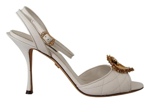 White Leather Dolce & Gabbana Heels