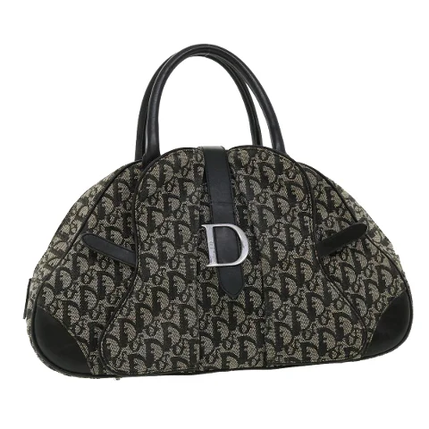 Navy Canvas Dior Saddle Bag