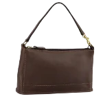 Brown Leather Coach Cosmetic Pouch