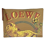 Brown Leather Loewe Clutch