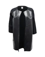 Black Leather Pinko Coat