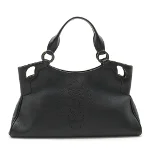 Black Leather Cartier Tote