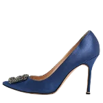 Blue Satin Manolo Blahnik Heels