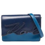 Blue Leather Karl Lagerfeld Shoulder Bag