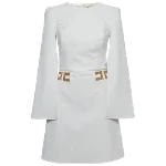 White Fabric Elisabetta Franchi Dress
