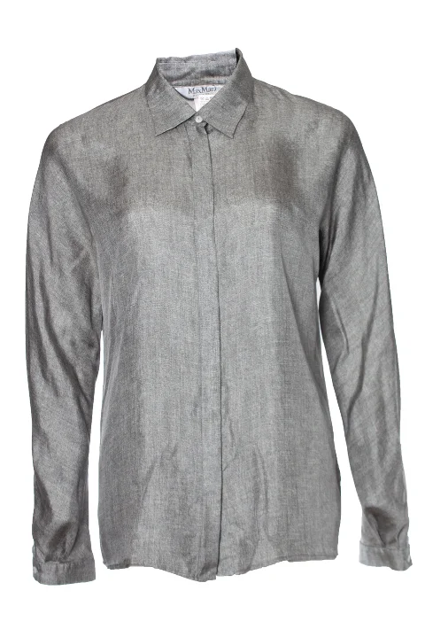 Grey Silk Max Mara Shirt