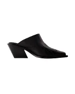 Black Leather Anine Bing Mules