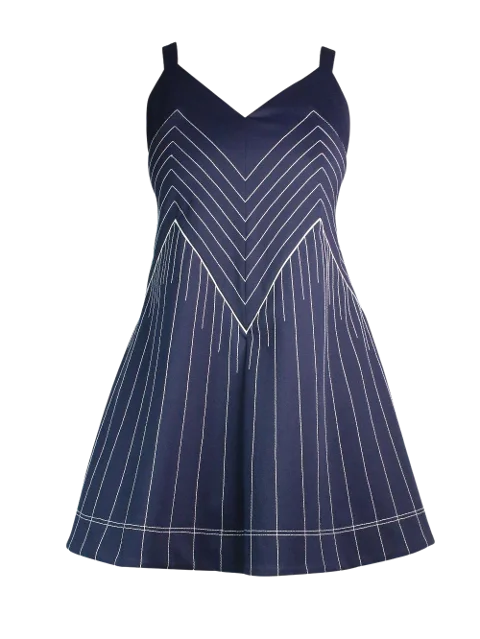 Blue Polyester Valentino Dress