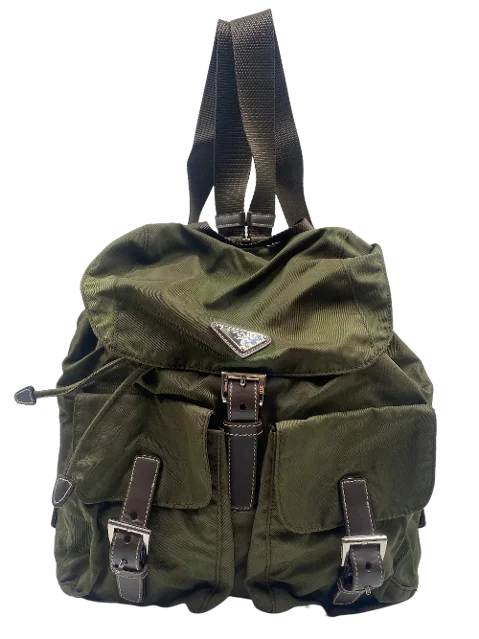 Green Nylon Prada Backpack