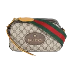 Beige Canvas Gucci Shoulder Bag